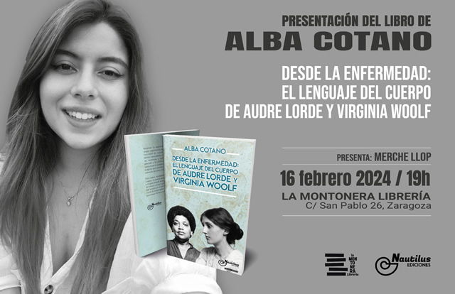 Alba Cotano presenta el libro 'Desde la enfermedad: el lenguaje del cuerpo de Audre Lorde y Virginia Woolf'